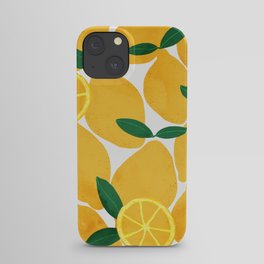 lemon mediterranean still life iPhone Case