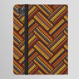 Knitted Textured Pattern Yellow iPad Folio Case