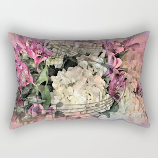 Painterly Spring Splendor Abstract Rectangular Pillow