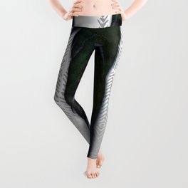 Feathers on silver Leggings