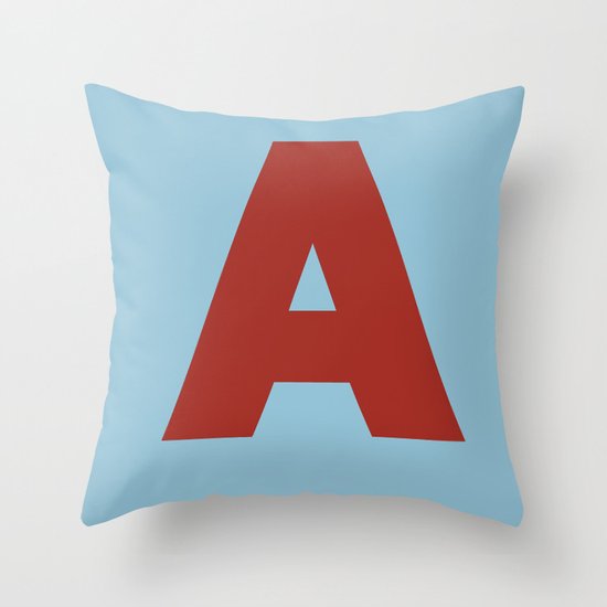 Red A Throw Pillow