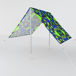 Funky ring design on neon background Sun Shade