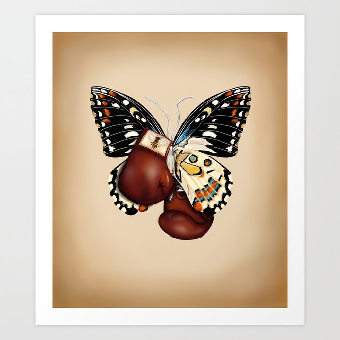 Fly Like A Butterfly Sting Like A Bee Art Print By Maria Santiago Society6