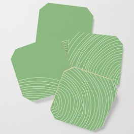 Sage Green Arch Spiral Abstract Coaster