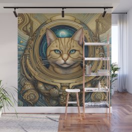 Cat in Space  Wall Mural