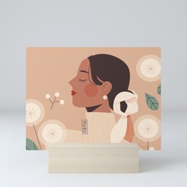 Strength: strong, elegant woman Mini Art Print