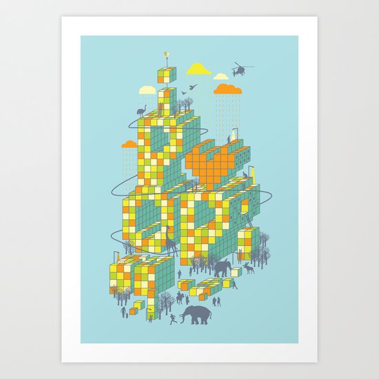 i love pop Art Print