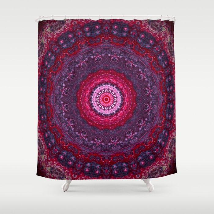 Engaging purple and red shower curtain Vibrant Purple Red Mandala Shower Curtain By Artaddiction45 Society6