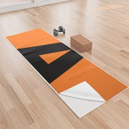 Letter A (Black & Orange) Yoga Towel