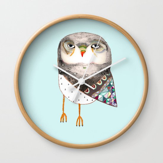 Owl by Ashley Percival Wall Clock