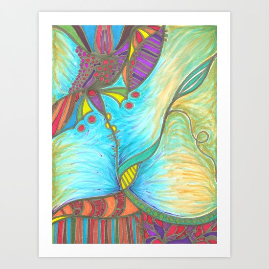 Dawn's Tangled Flower Art Print