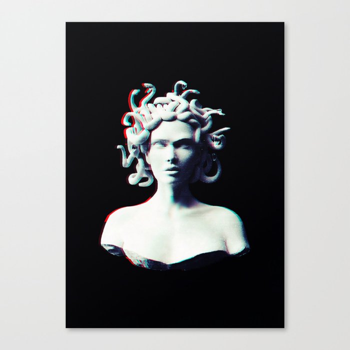 Medusa glitch Canvas Print