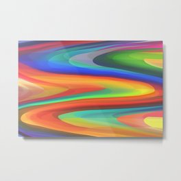 Abstract Rainbow Metal Print | Pop, Acrilyc, Geometric, Paint, Painting, Art, Pride, Color, Summer, Warm 