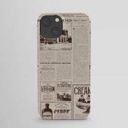 Vintage Newspaper iPhone Case