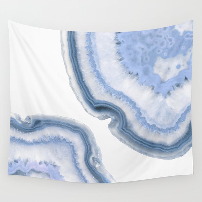 Airy Blue Agate Wall Tapestry
