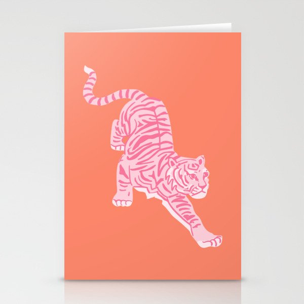 Year of the Tiger - Orange/Pink Stationery Cards