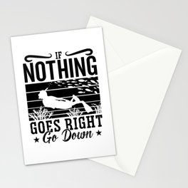 Freediver Freediving If Nothing Goes Right Go Down Stationery Card