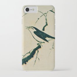 A singing bird - vintage Japanese prints iPhone Case