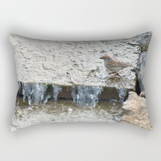 Water (Chipping Sparrow) Rectangular Pillow