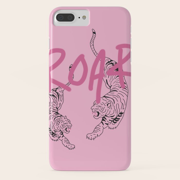 Pink tiger roar iPhone Case