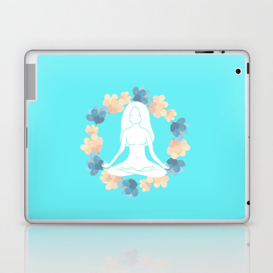 Meditation Floral Goddess Laptop & iPad Skin