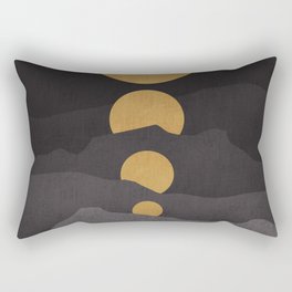 Rise of the golden moon Rectangular Pillow