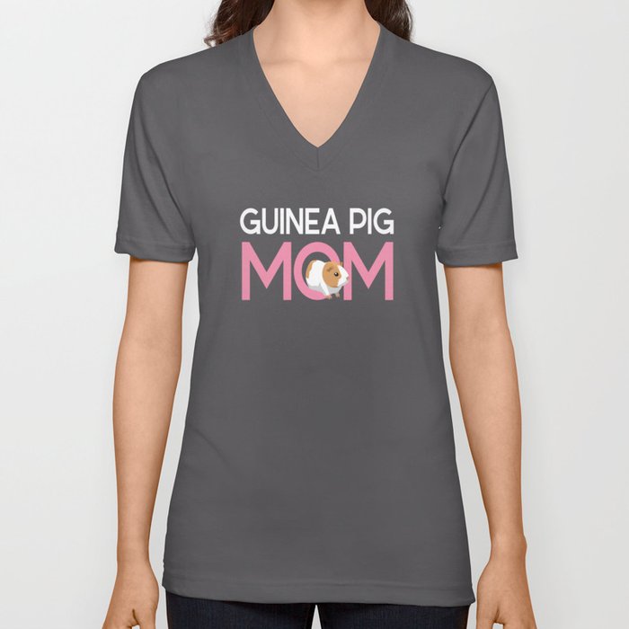 Guinea Pig Mom Rodent Guinea Pig V Neck T Shirt