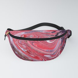 Red marbled patterns Fanny Pack