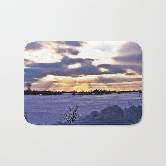 Sun Rays From Above Bath Mat