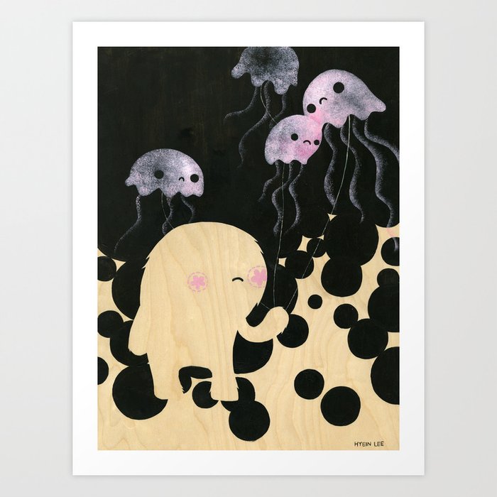 Jellyfish Wrangler Art Print