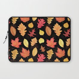 Autumn Leaves - black Laptop Sleeve