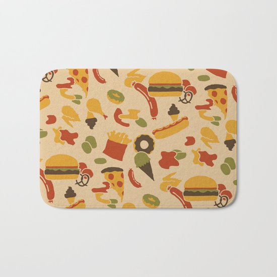 Fast Foodouflage Bath Mat