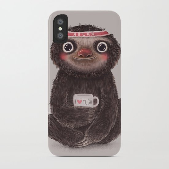 Sloth I♥yoga iPhone Case