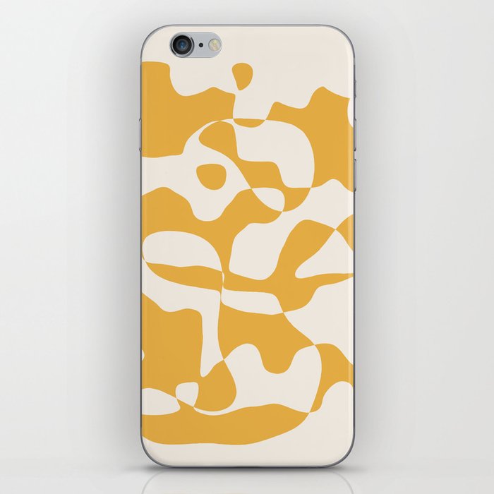 Organic Yellow Abstract Shapes iPhone Skin