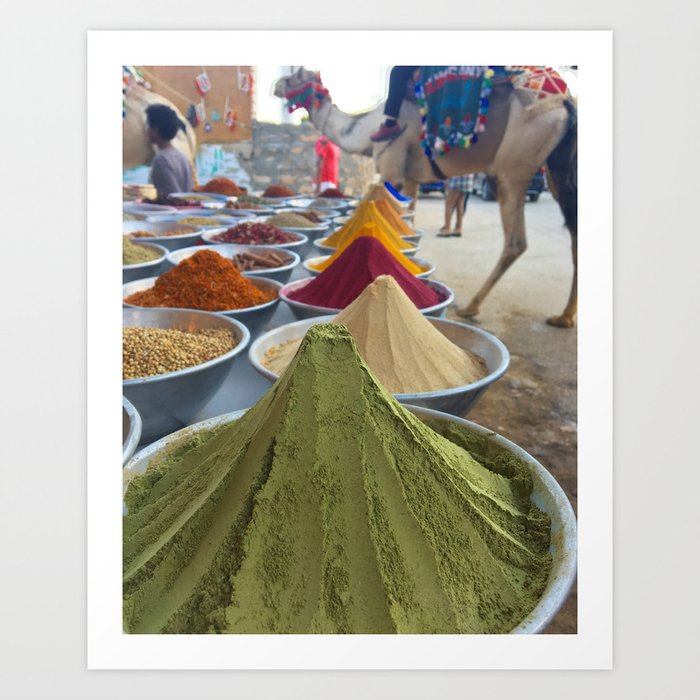 Nubian Spice Market Art Print