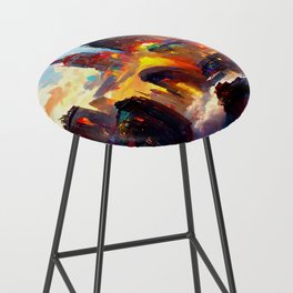 City from a colorful Universe Bar Stool