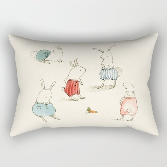 If Rabbits Wore Pants Rectangular Pillow