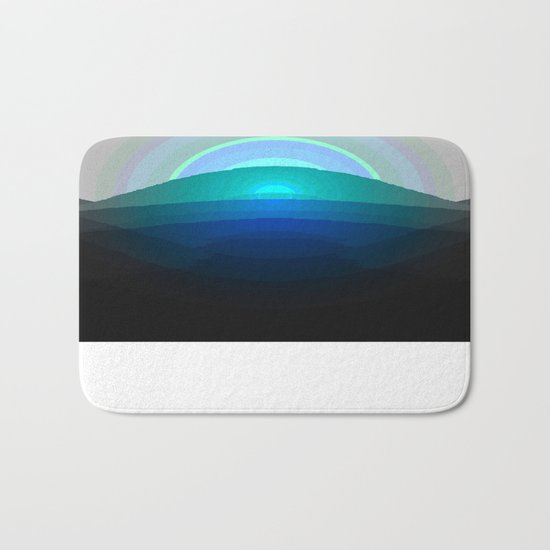 Blue Sunrise Bath Mat