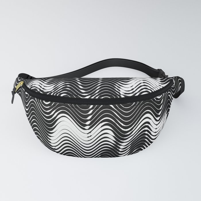 black and white Fanny Pack by stora | Society6