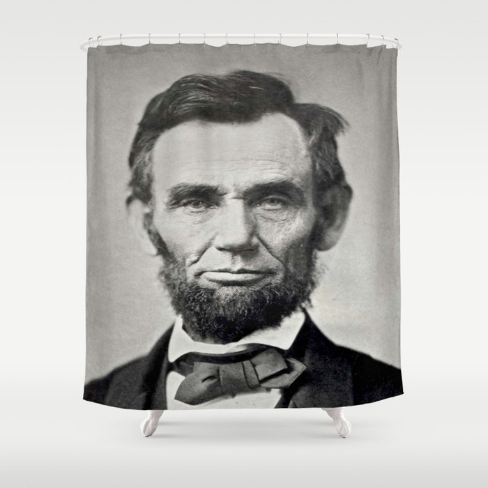 Portrait of Abraham Lincoln by Alexander Gardner Shower Curtain