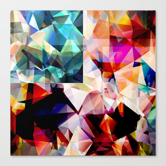 Colorful Geometric Abstract Canvas Print