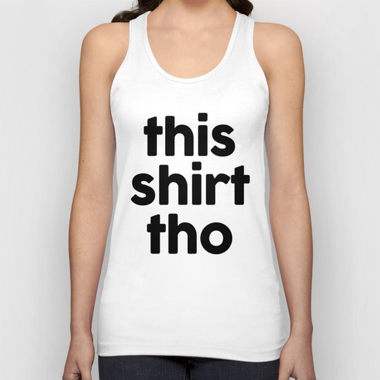 White Chevron On Black Unisex Tank Top