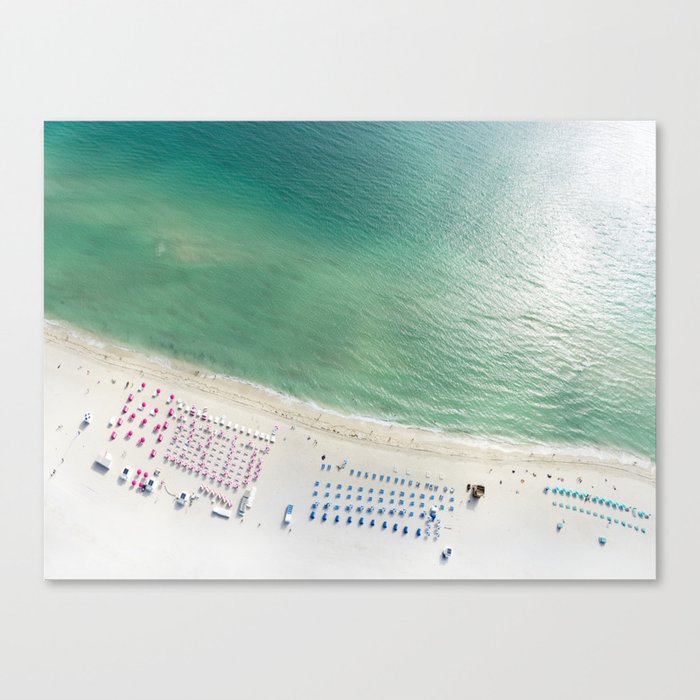 Helicopter View of Miami Beach Canvas Print