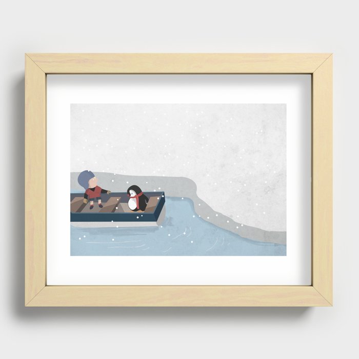 Reaching the South Pole Recessed Framed Print