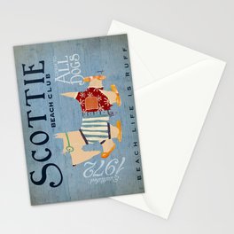wheaten scottie scottish terrier art artwork dog beach sandals flip flops  Stationery Card
