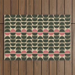 Shapes 18 in Forest and Rose Outdoor Rug