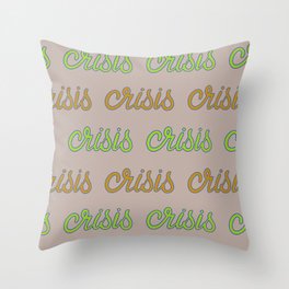 crisis pattern Throw Pillow