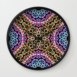 Floral Wrought Iron G80 Wall Clock | Watercolor, Pattern, 3D, Flourish, Iron, Decor, Metallic, Other, Decorative, Graphicdesign 