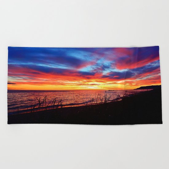 Sunrise on Sainte-Anne-Des-Monts Beach Towel