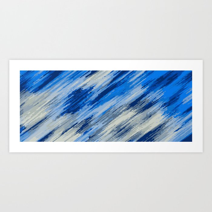 Blue Grey And Dark Blue Painting Abstract Background Art Print By